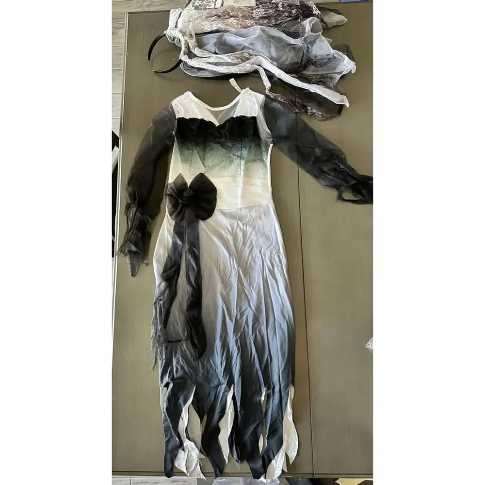 Graveyard Bride costume-kids medium‎ 8-10; cosplay halloween goth
